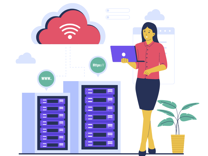 shared hosting illustration